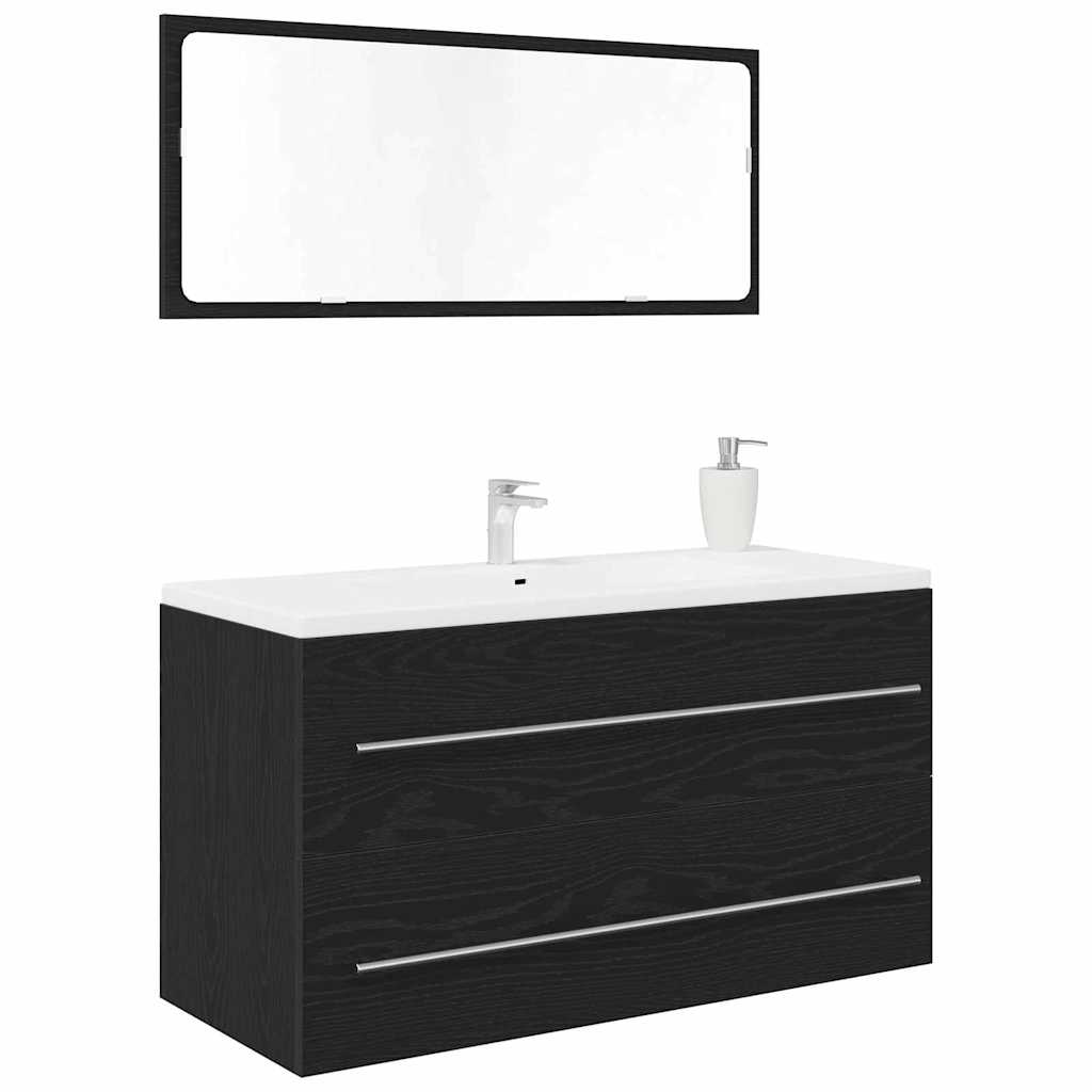 Ormarić za sudoper s ladicama Crni hrast 90 x 45 x 1.5 cm