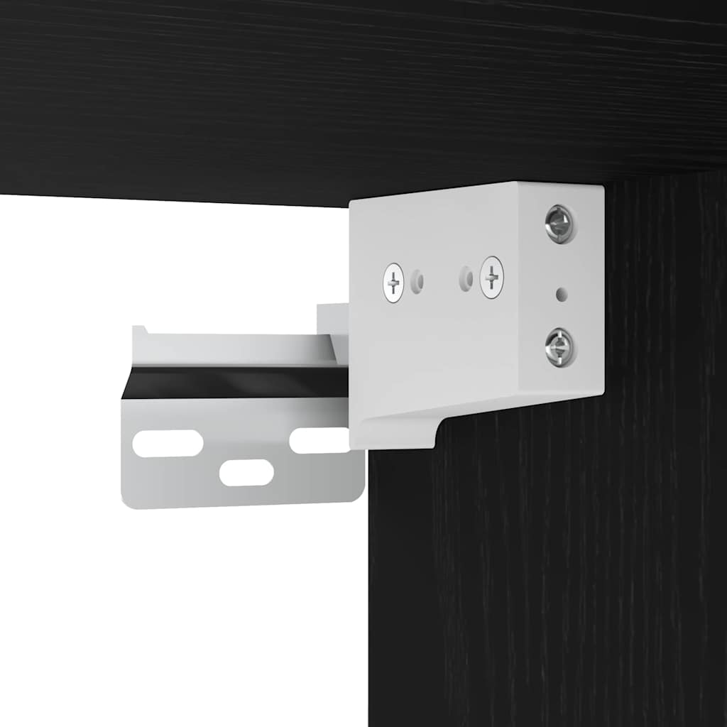 TV Kabinet za Zid Zidne 2 pcs Crni hrast 30,5 x 28,5 x 90 cm
