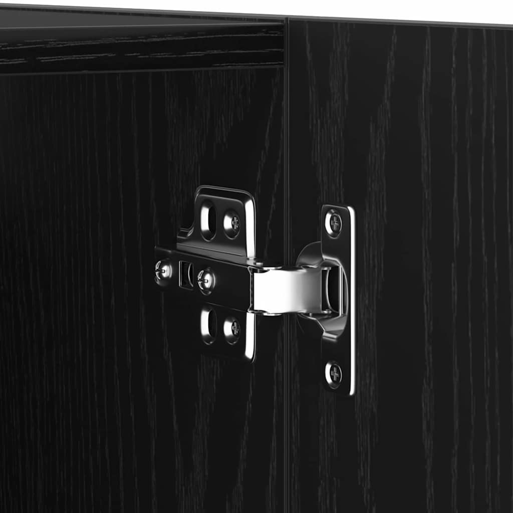 TV Kabinet za Zid Zidne 2 pcs Crni hrast 30,5 x 28,5 x 90 cm