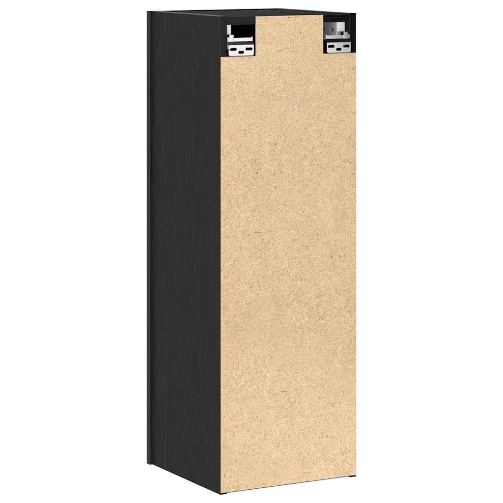 TV Kabinet za Zid Zidne 2 pcs Crni hrast 30,5 x 28,5 x 90 cm