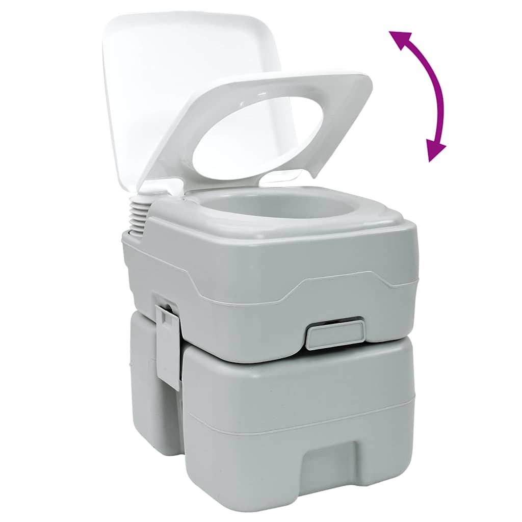 Kamperski WC Siva i bijela 41,5 x 36,5 x 42 cm Polietilen