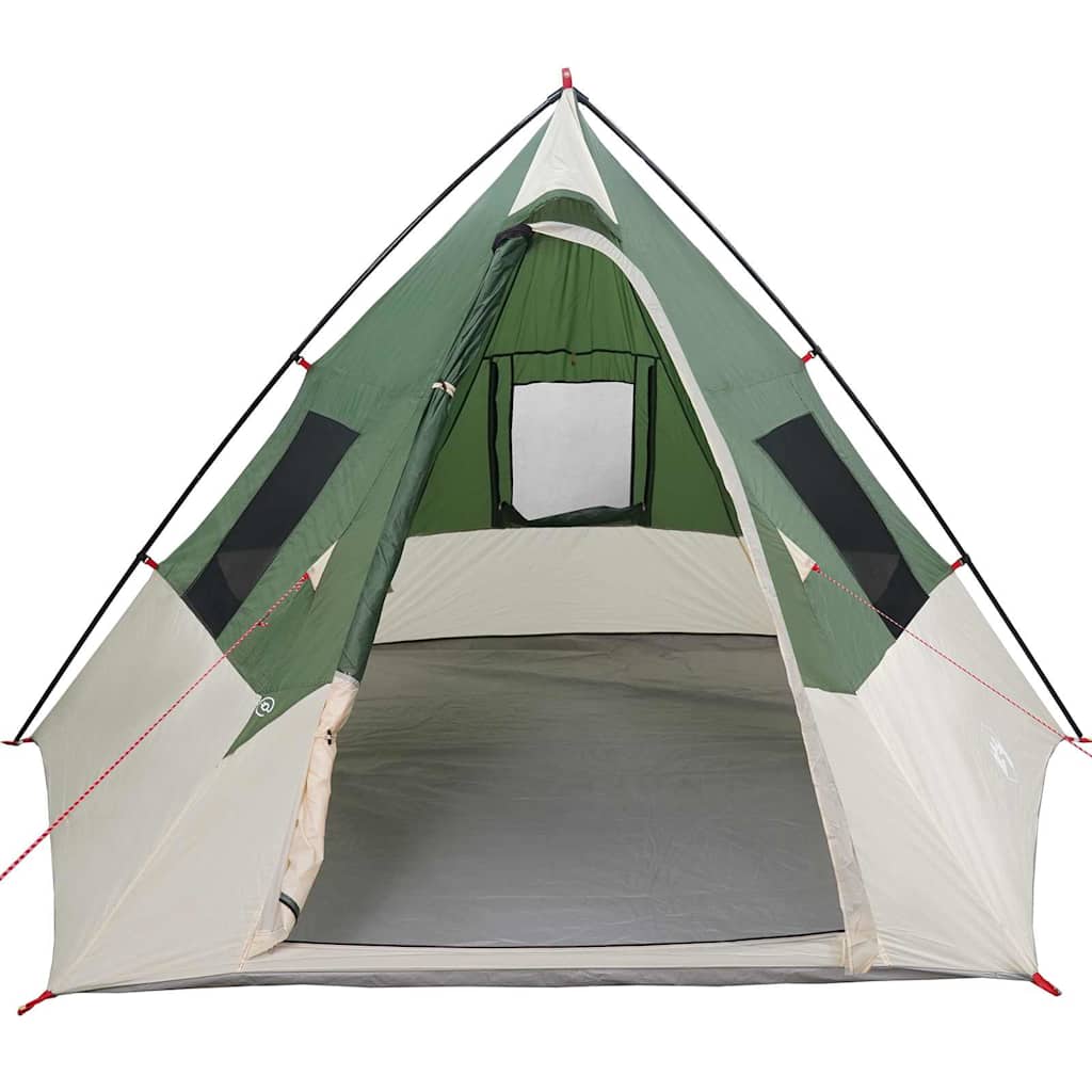 Tipi šator s krovom s pohranom Zelena 383 x 338 x 217 cm taft