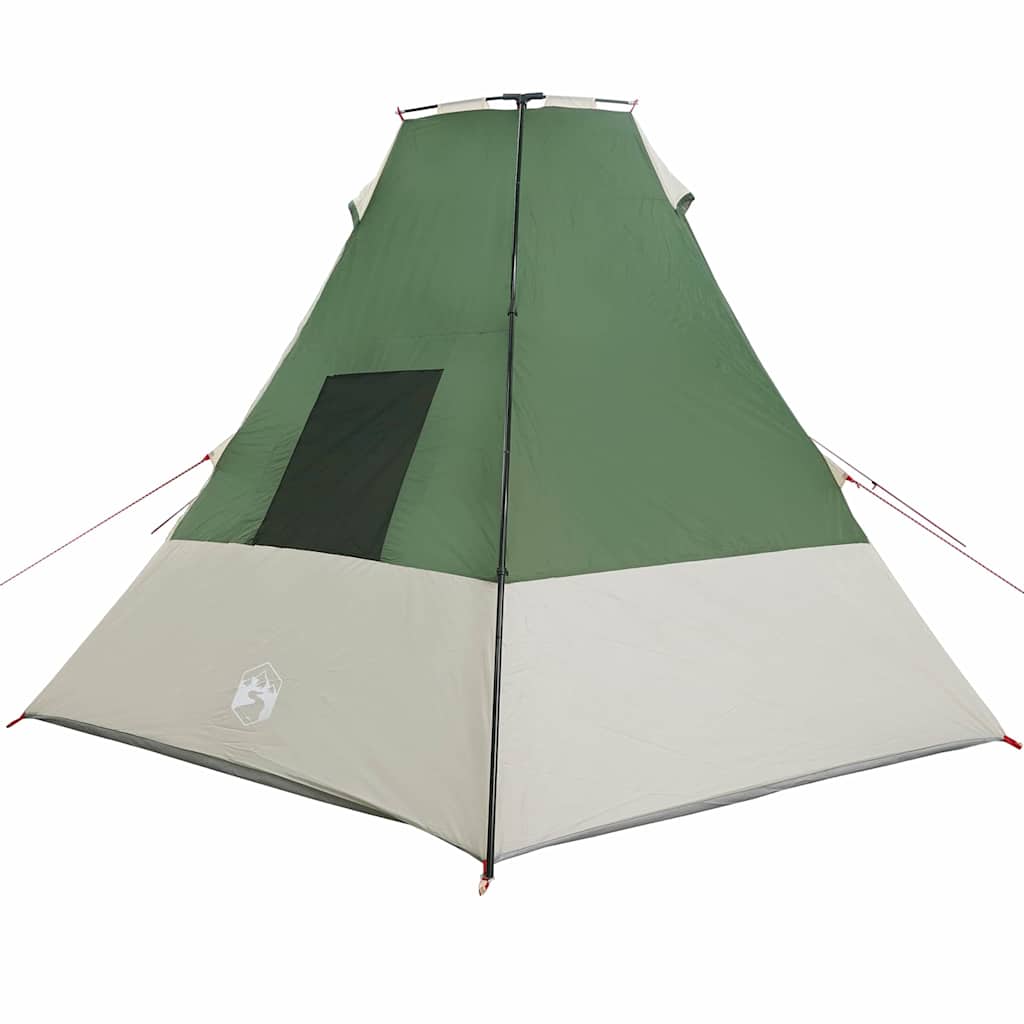 Tipi šator s krovom s pohranom Zelena 383 x 338 x 217 cm taft