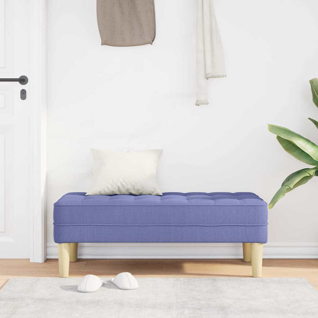 klupa s jastukom Traper plava 113 x 57 x 39 cm tkanina
