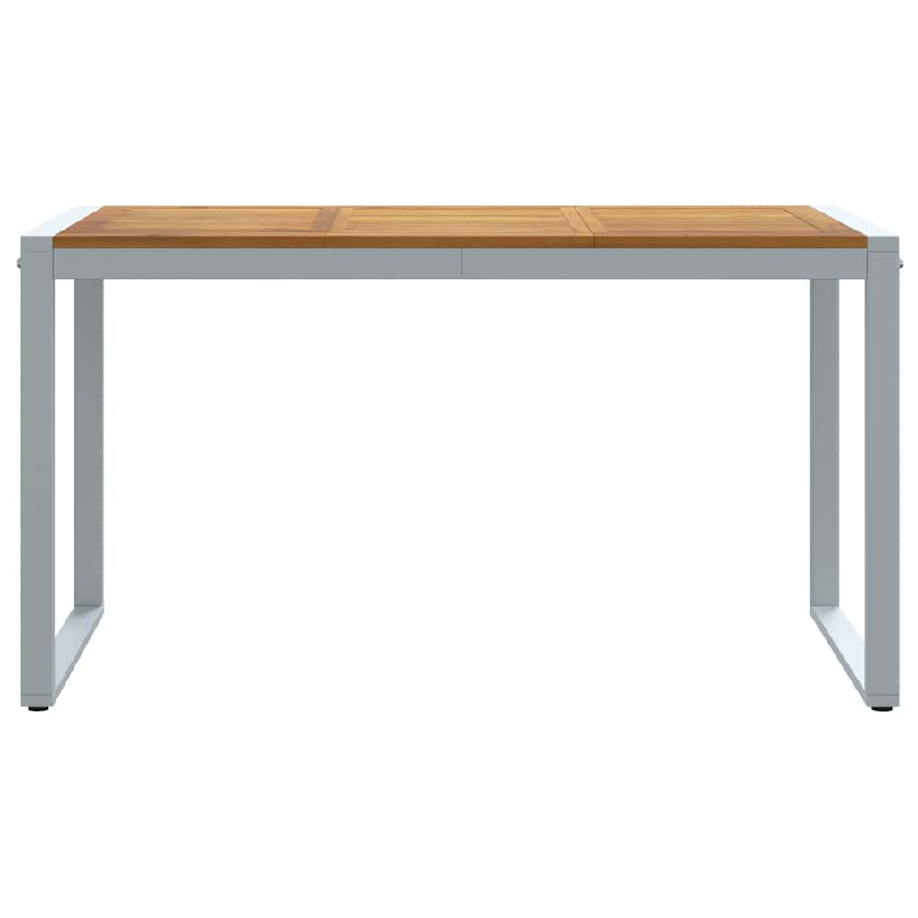 Stol za vrt Siva 140 x 80 x 75 cm Čvrsto drvo akacije
