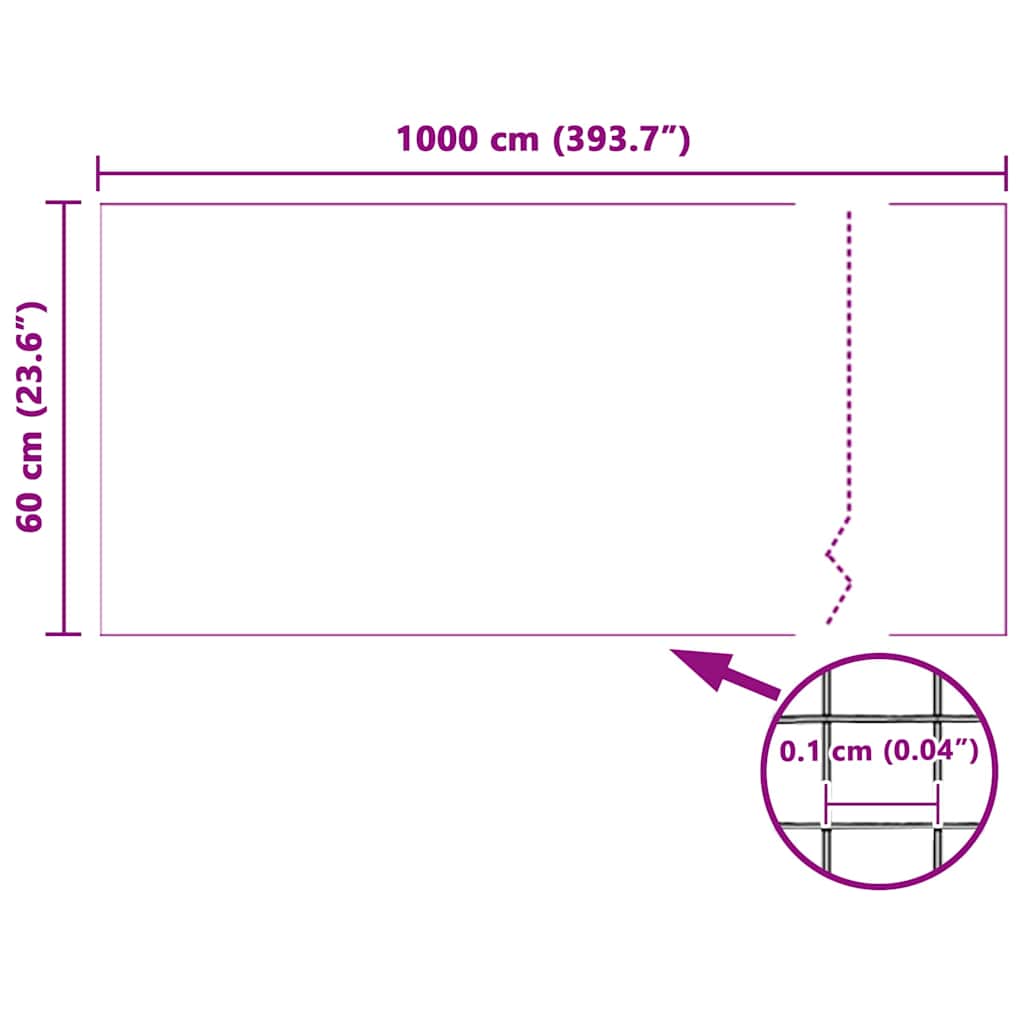 Mreža protiv insekata Bijelo 60 x 1000 cm Stakloplastika