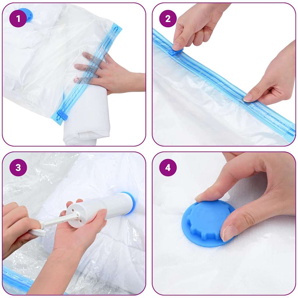 Vreće za spremanje Zidne 5 pcs Transparentne i plave 60 x 40 cm