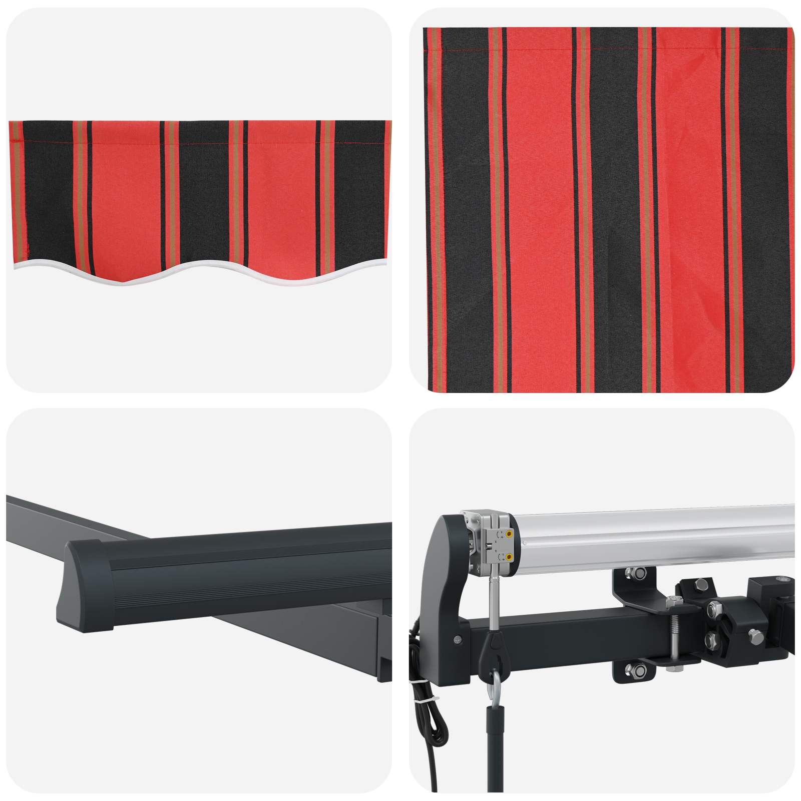 Skrovita tenda Narančasta 250 x 200 cm tkanina