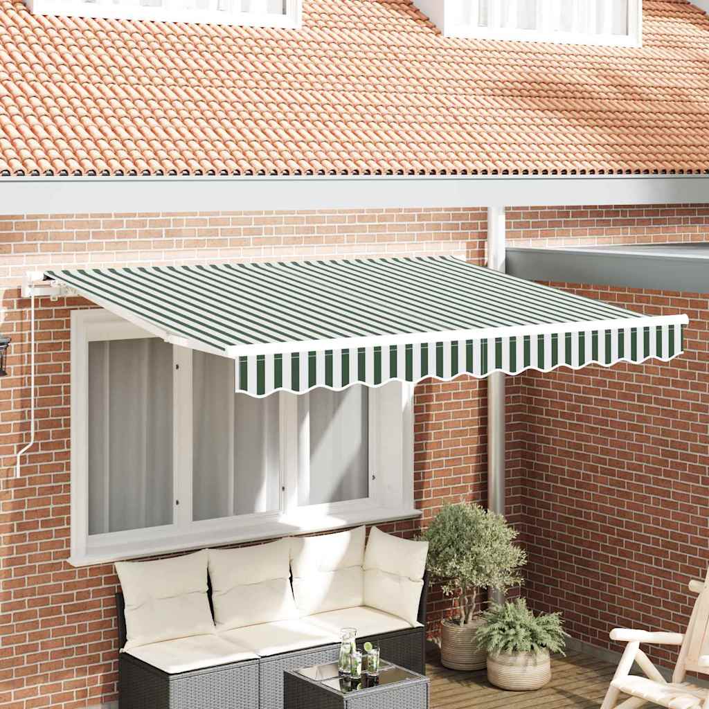 Skrovita tenda Zelena 250 x 200 cm tkanina
