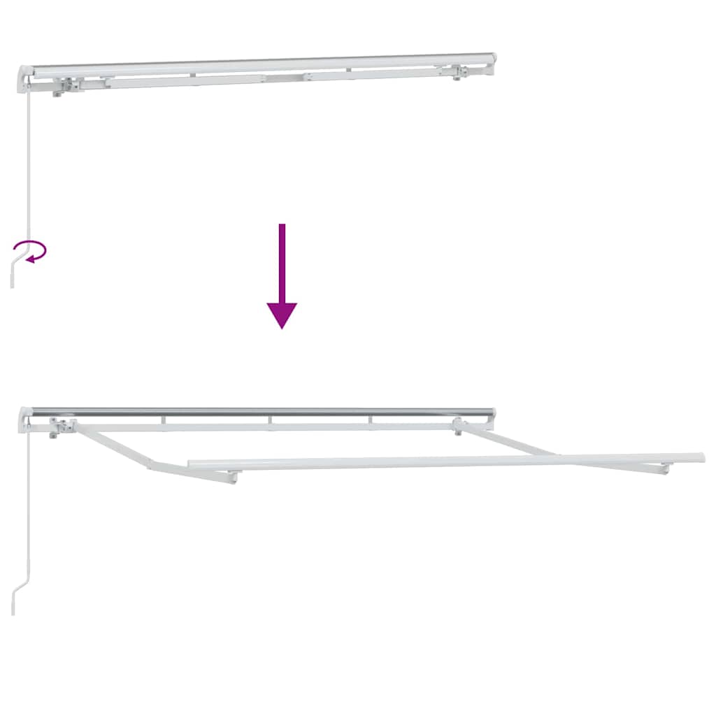 Skrovita tenda Zelena 250 x 200 cm tkanina