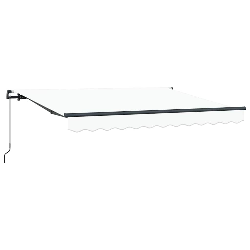 Skrovita tenda Bijelo 300 x 200 cm tkanina