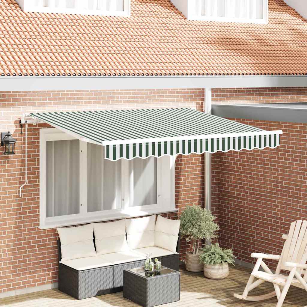 Skrovita tenda Zelena 300 x 200 cm tkanina