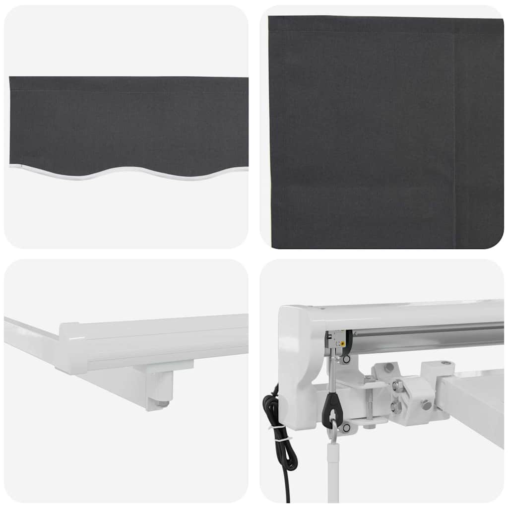 Okvir tende Antracit 400 x 200 cm Poliester s PU premazom