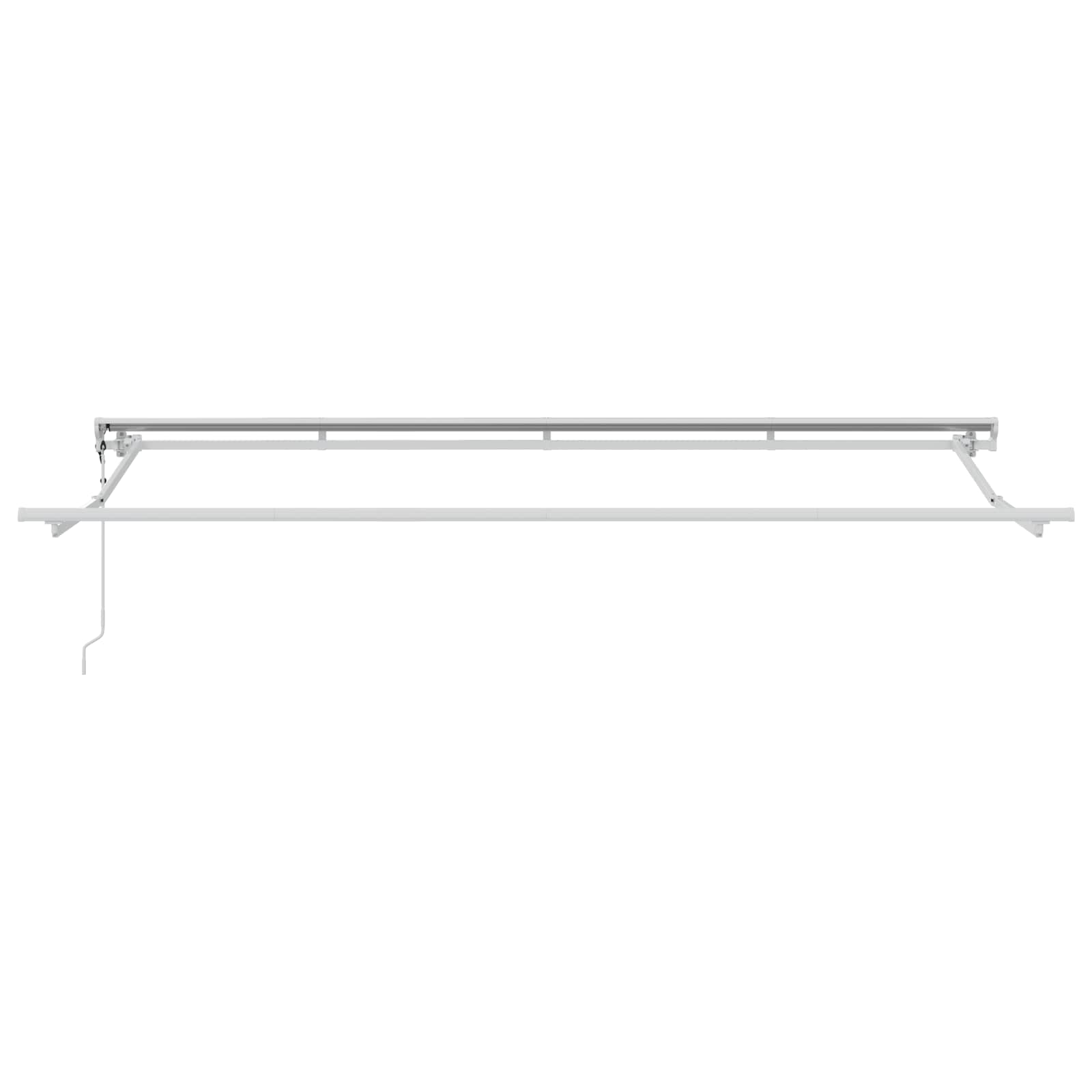 Skrovita tenda Antracit 400 x 200 cm Poliester i aluminij