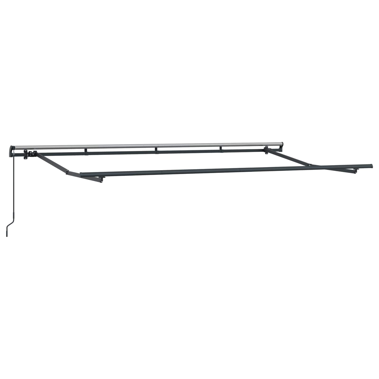 Skrovita tenda Antracit 400 x 200 cm Poliester i aluminij