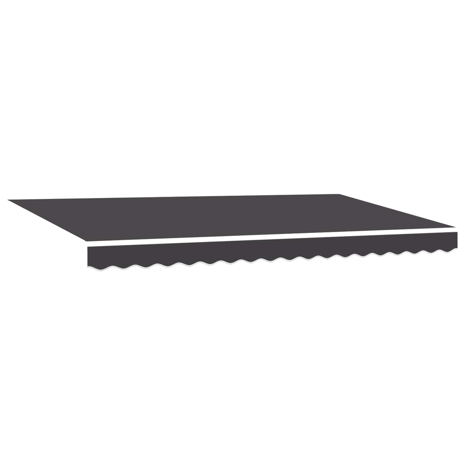 Skrovita tenda Antracit 400 x 200 cm Poliester i aluminij