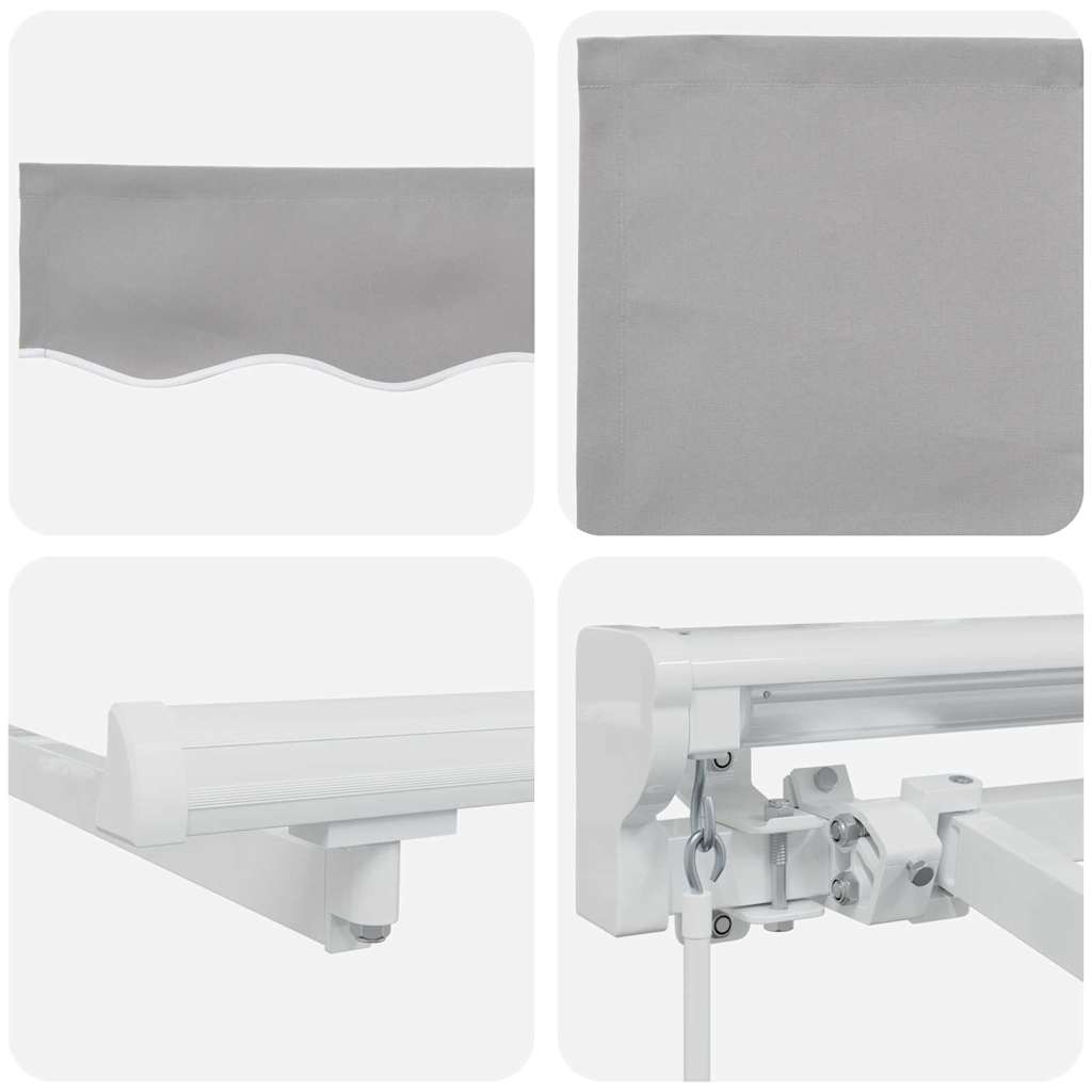 Okvir tende Svijetlo siva 400 x 200 cm Poliester s PU premazom