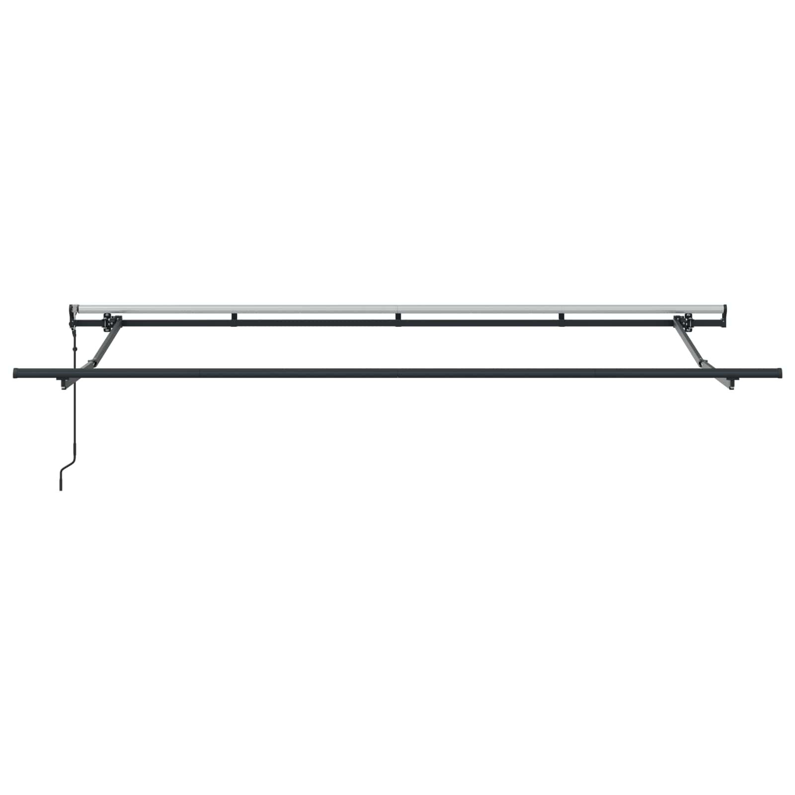 Skrovita tenda Svijetlo siva 400 x 200 cm tkanina