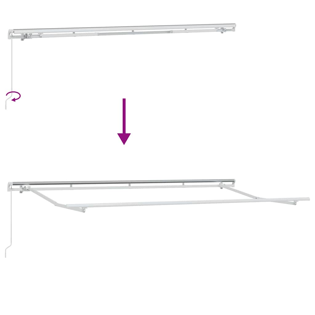 Skrovita tenda Zelena 400 x 200 cm tkanina