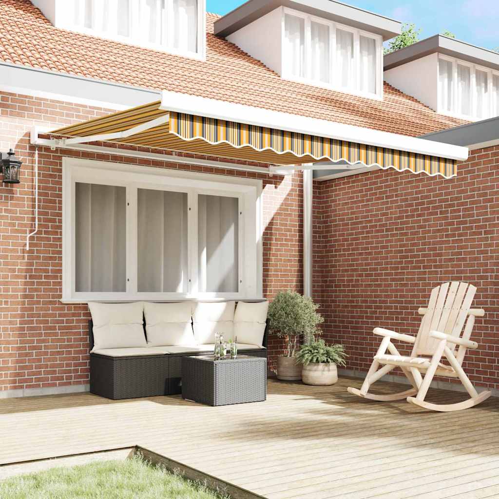 Povlačivi tende Šareni 300 x 250 cm Platno i Aluminij