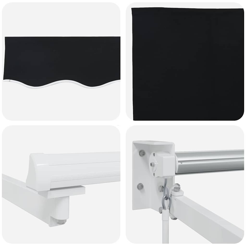 Povlačivi tende Crna 300 x 250 x 165 cm