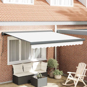 Povlačivi tende Bijela 300 x 250 cm Platno i Aluminij