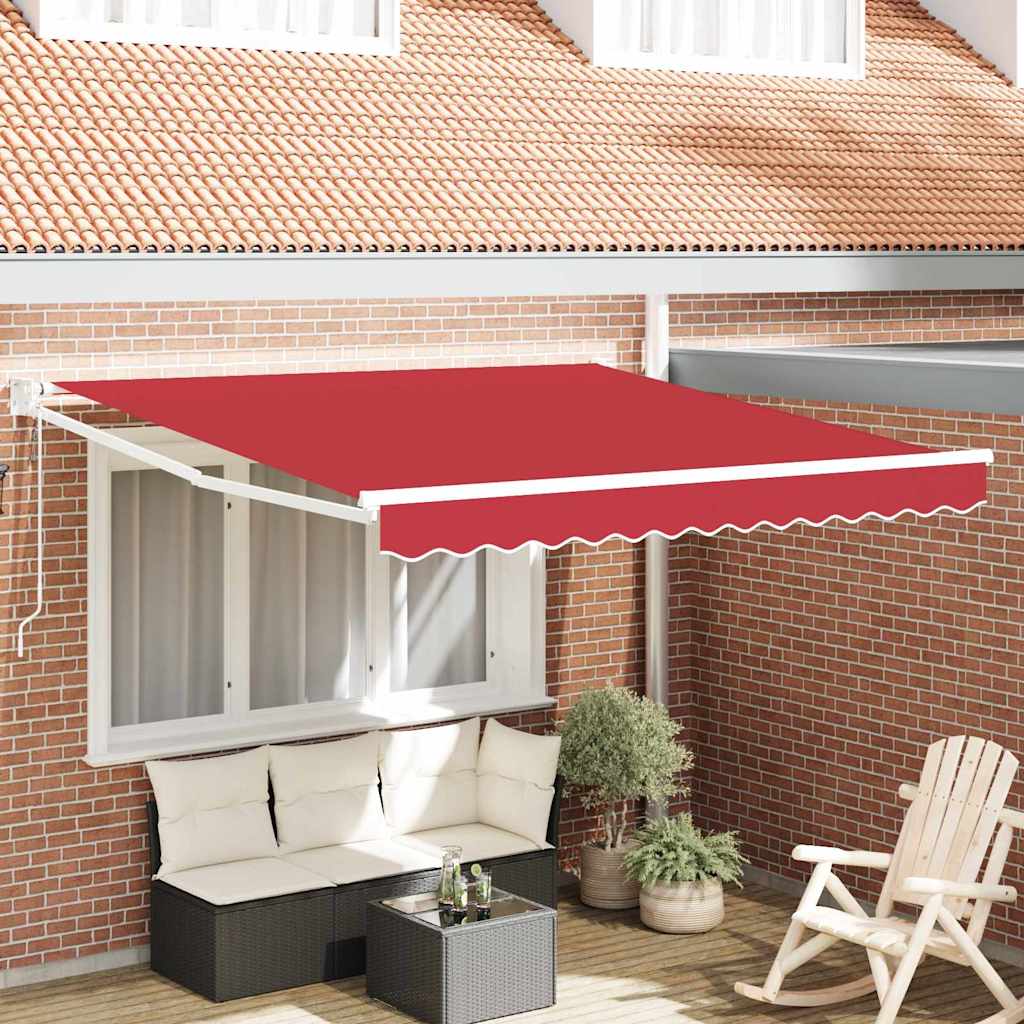 Nadstrešnica Crvena 300 x 250 x 165 cm Poliester i metal