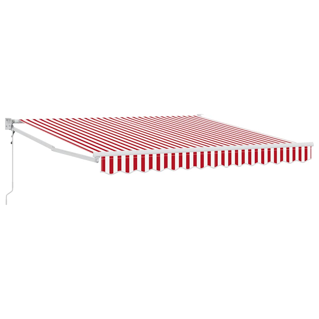Nadstrešnica Crvena i bijela 350 x 250 cm Poliester i metal