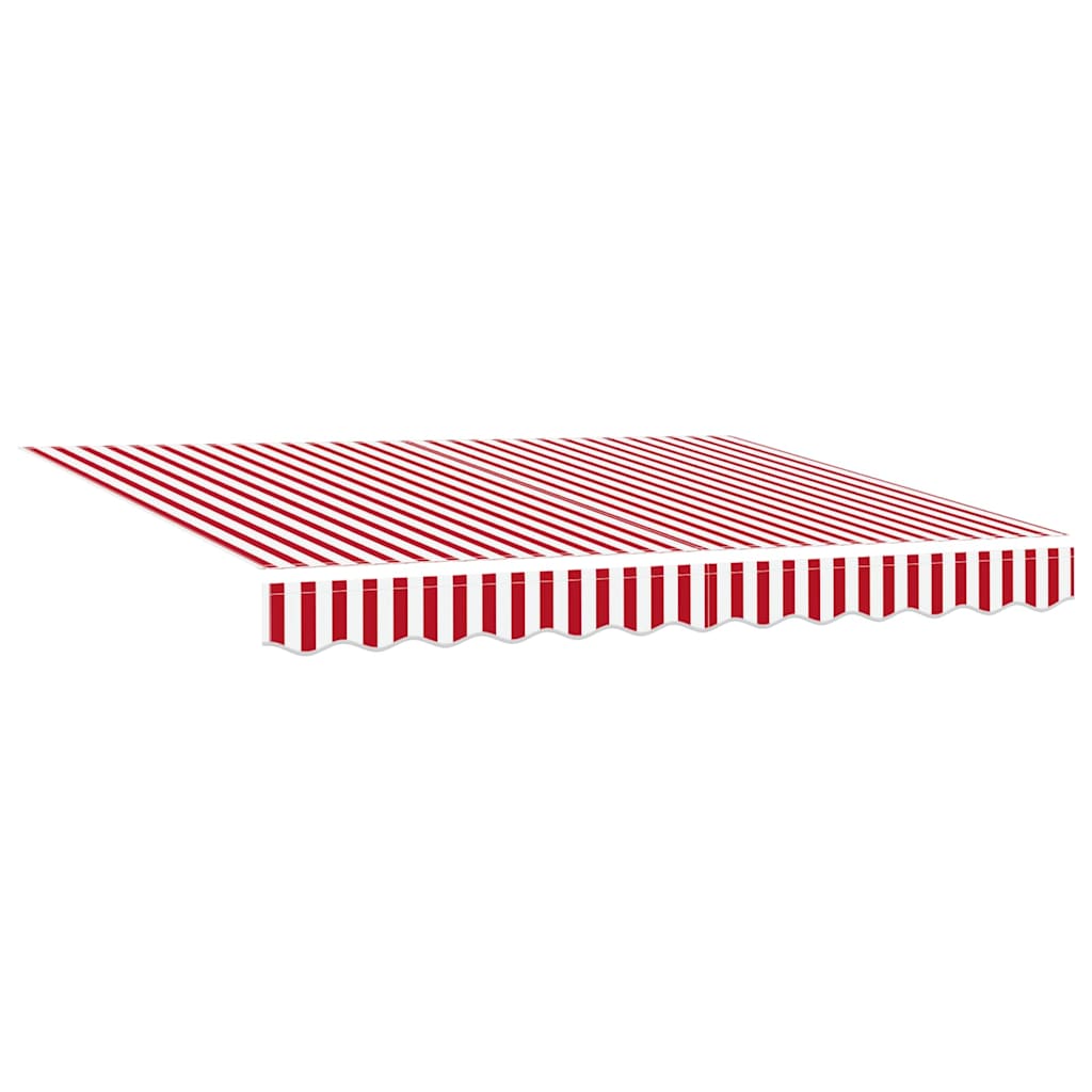 Nadstrešnica Crvena i bijela 350 x 250 cm Poliester i metal