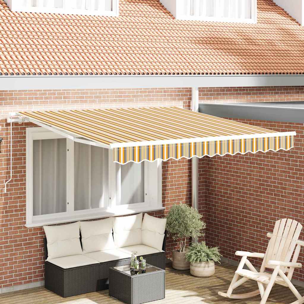 Povlačivi tende Šareni 350 x 250 cm Poliester i aluminij