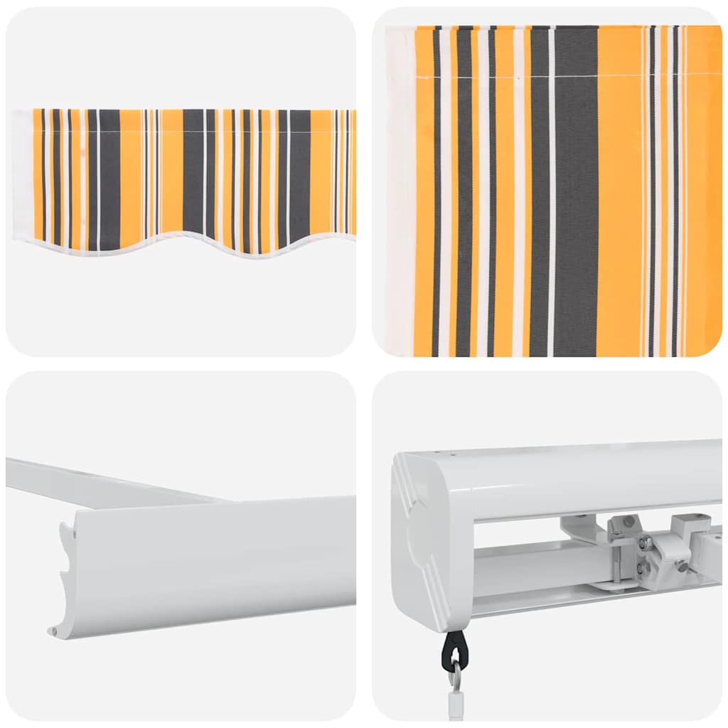 Povlačivi tende Šareni 350 x 250 cm Platno i Aluminij