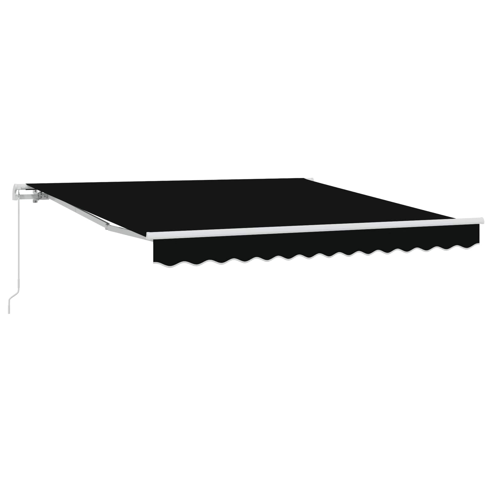 Povlačivi tende Crna 350 x 250 cm Poliester i aluminij