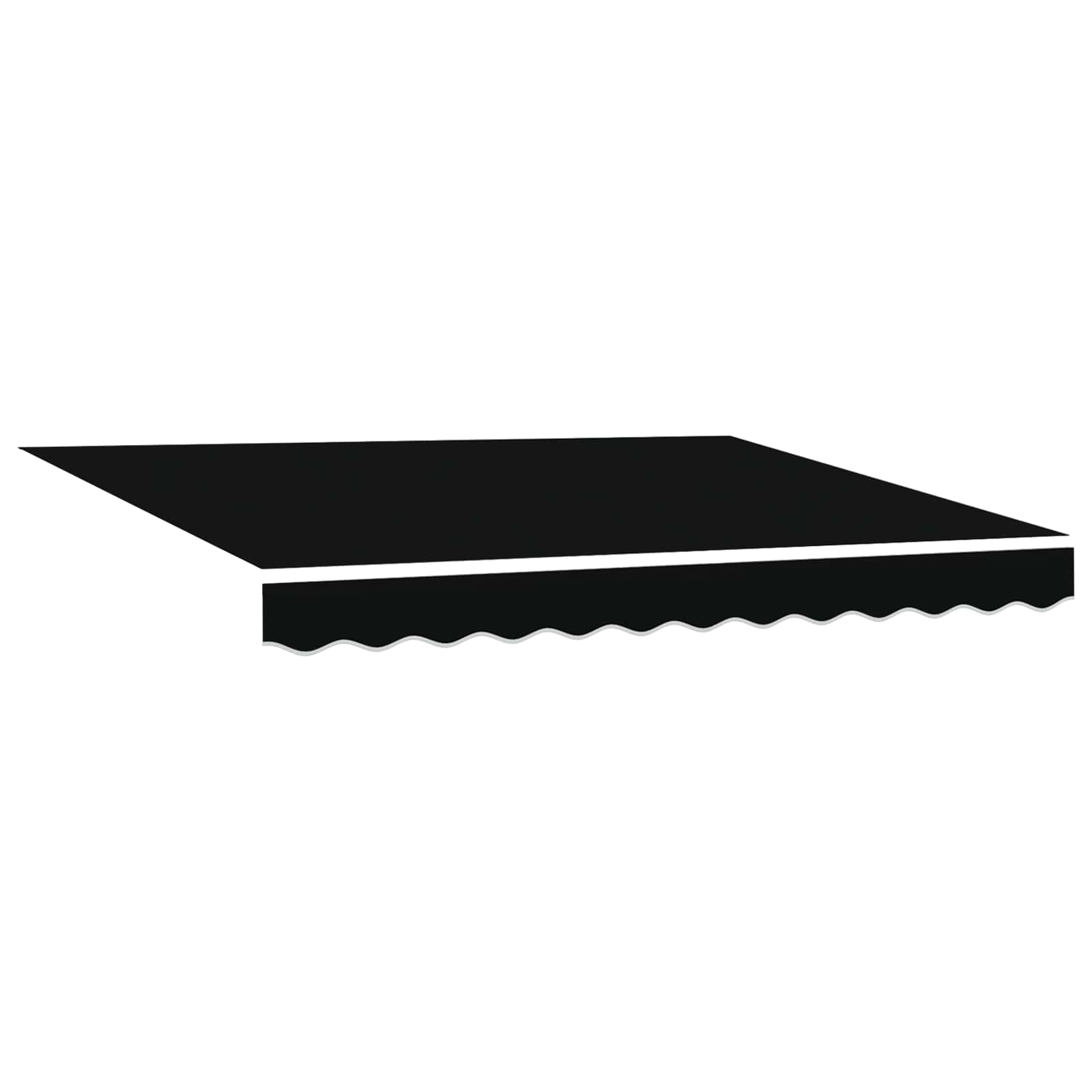 Povlačivi tende Crna 350 x 250 cm Poliester i aluminij