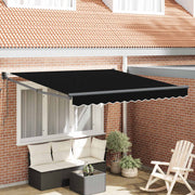 Nadstrešnica Crna 350 x 250 cm Poliester i metal