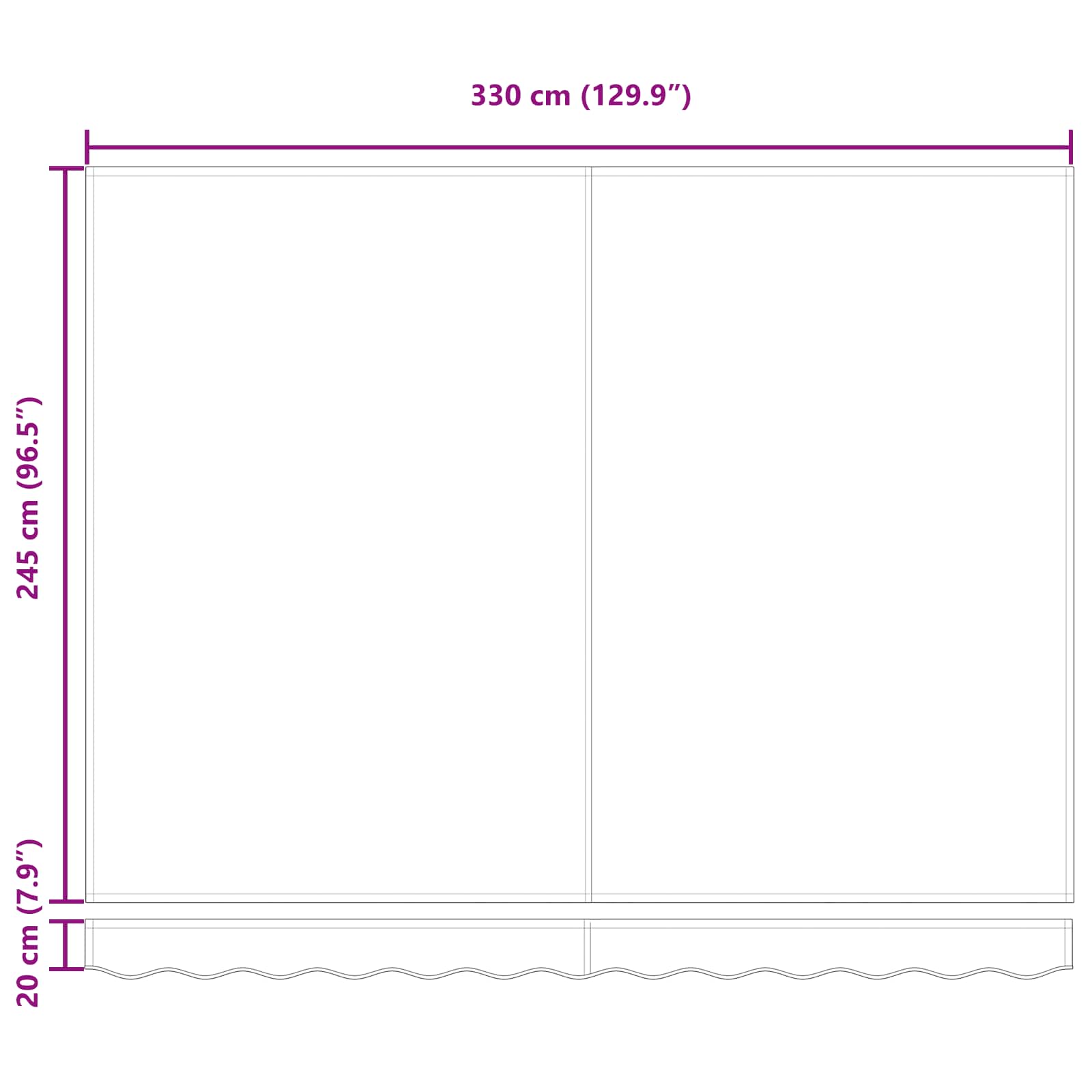 Nadstrešnica Bež 350 x 250 cm Poliester i metal