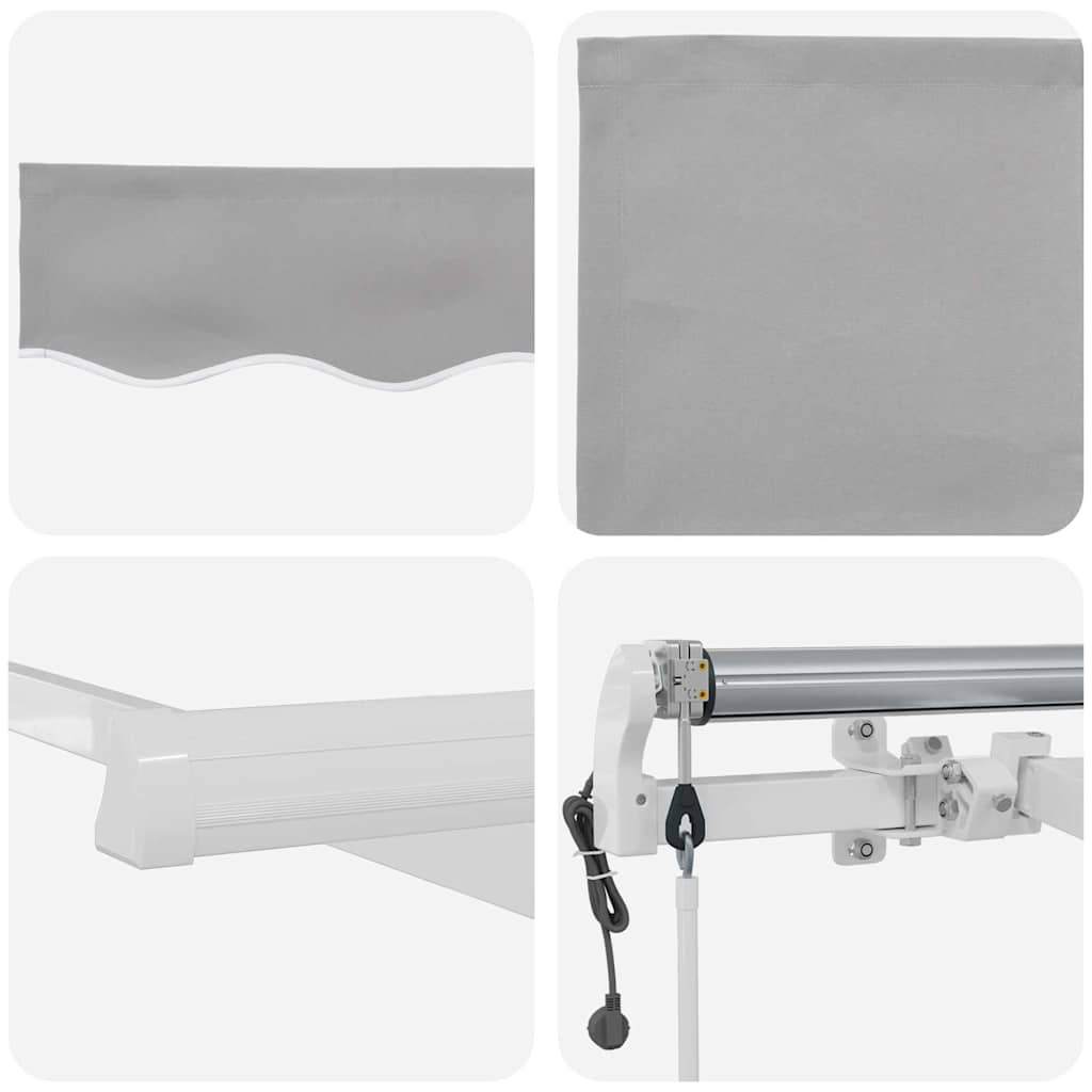 Povlačivi tende Svjetlosiva 350 x 250 cm Tkanina i Aluminij