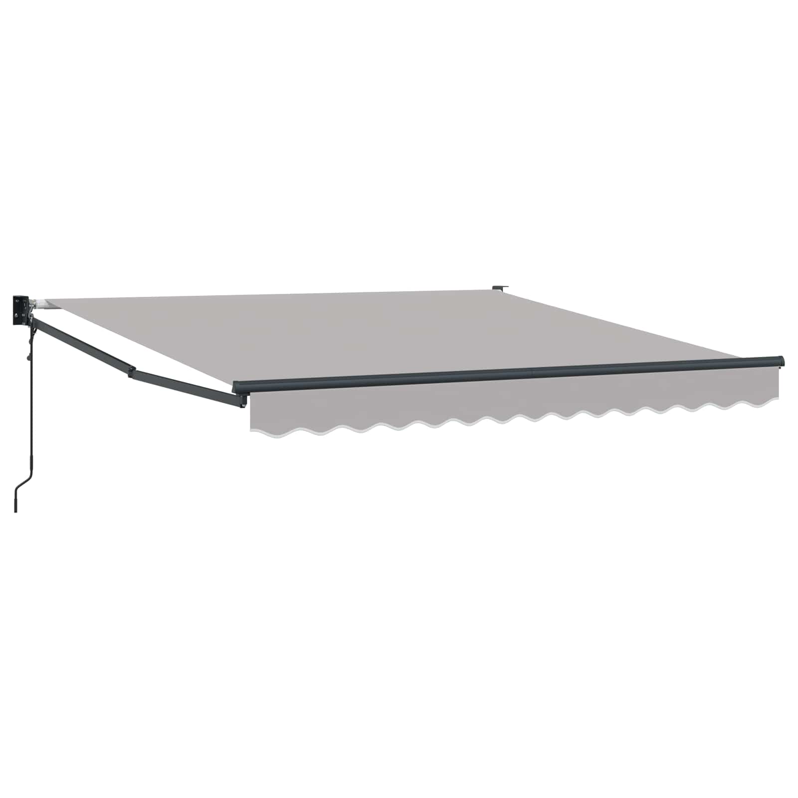 Nadstrešnica Svjetlosiva 350 x 250 cm Poliester i metal