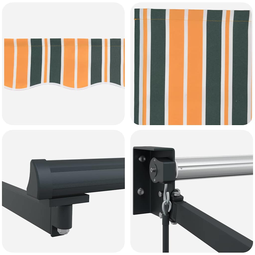 Povlačivi tende Šareni 350 x 250 cm 100% Poliester i Aluminij