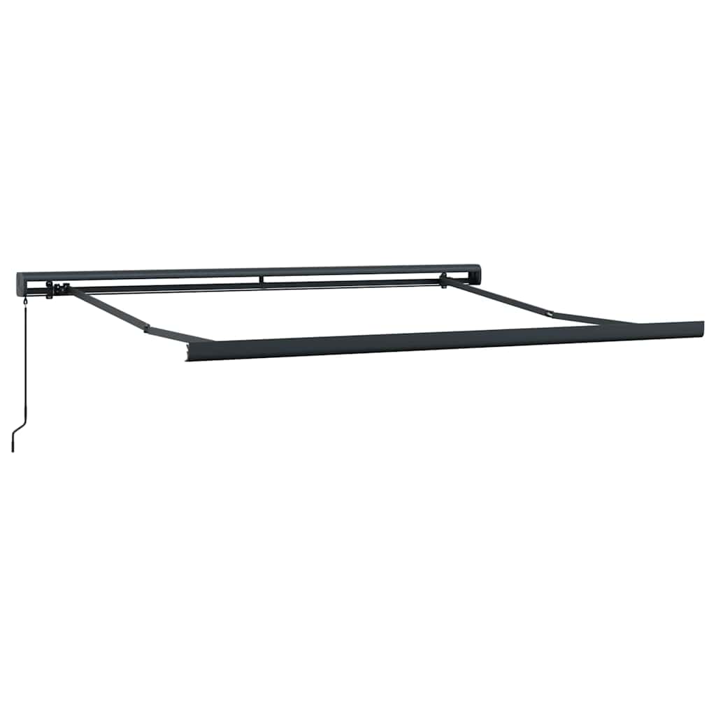 Povlačivi tende Zelena i bijela 350 x 250 cm Platno i Aluminij