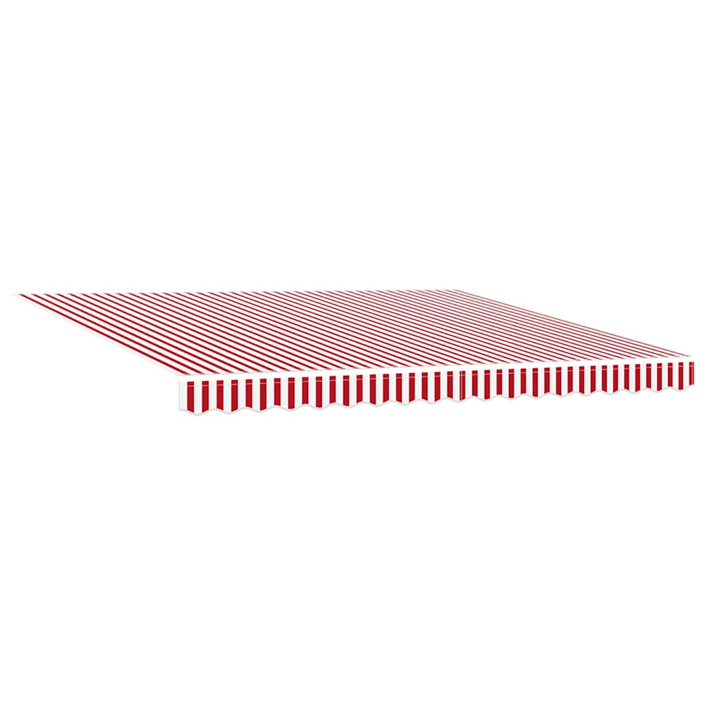 Nadstrešnica Crvena i bijela 400 × 300 cm Poliester i metal