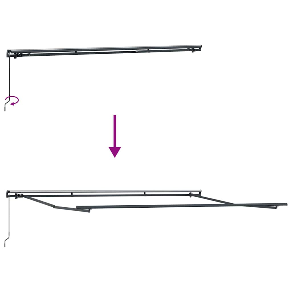 Povlačivi tende Svjetlosiva 400 × 300 cm Poliester i aluminij