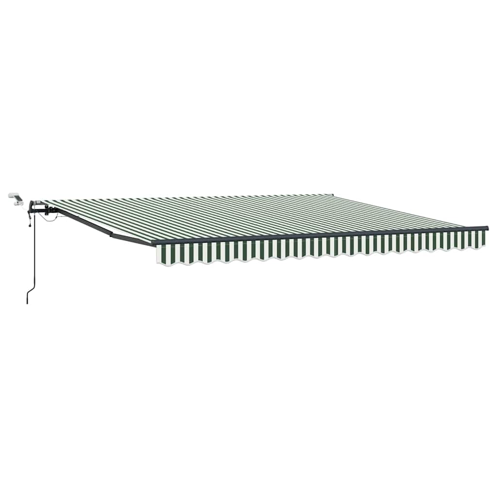 Tkanina za tende Zelena i bijela 400 × 300 cm Poliester