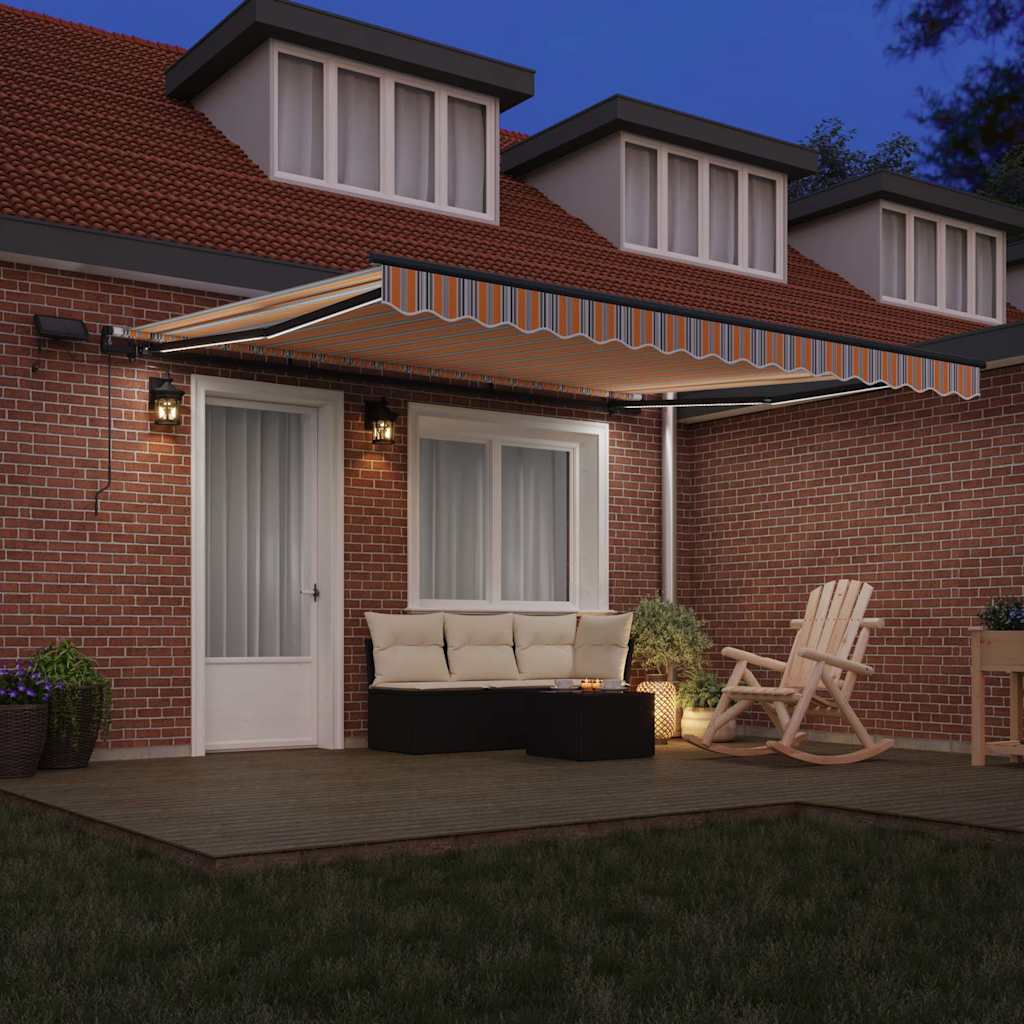 Povlačivi tende Šareni 400 × 350 cm Tkanina i Aluminij