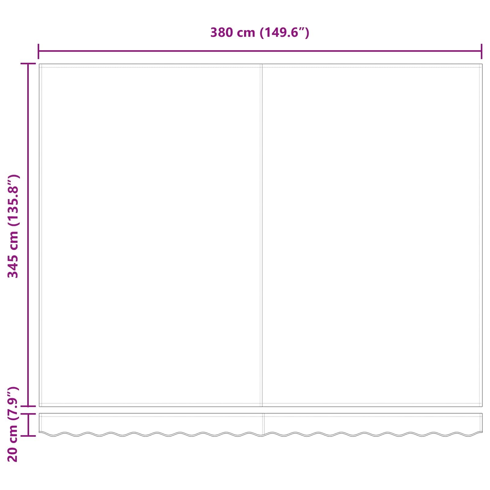 Povlačivi tende Šareni 400 × 300 cm Tkanina i Aluminij