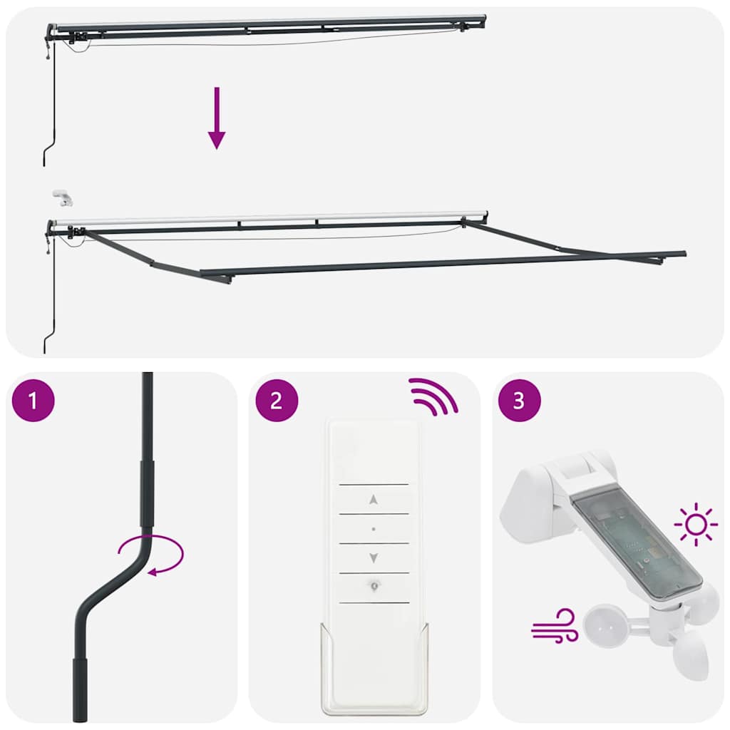 Tkanina za tende Šareni 400 × 350 cm Poliester