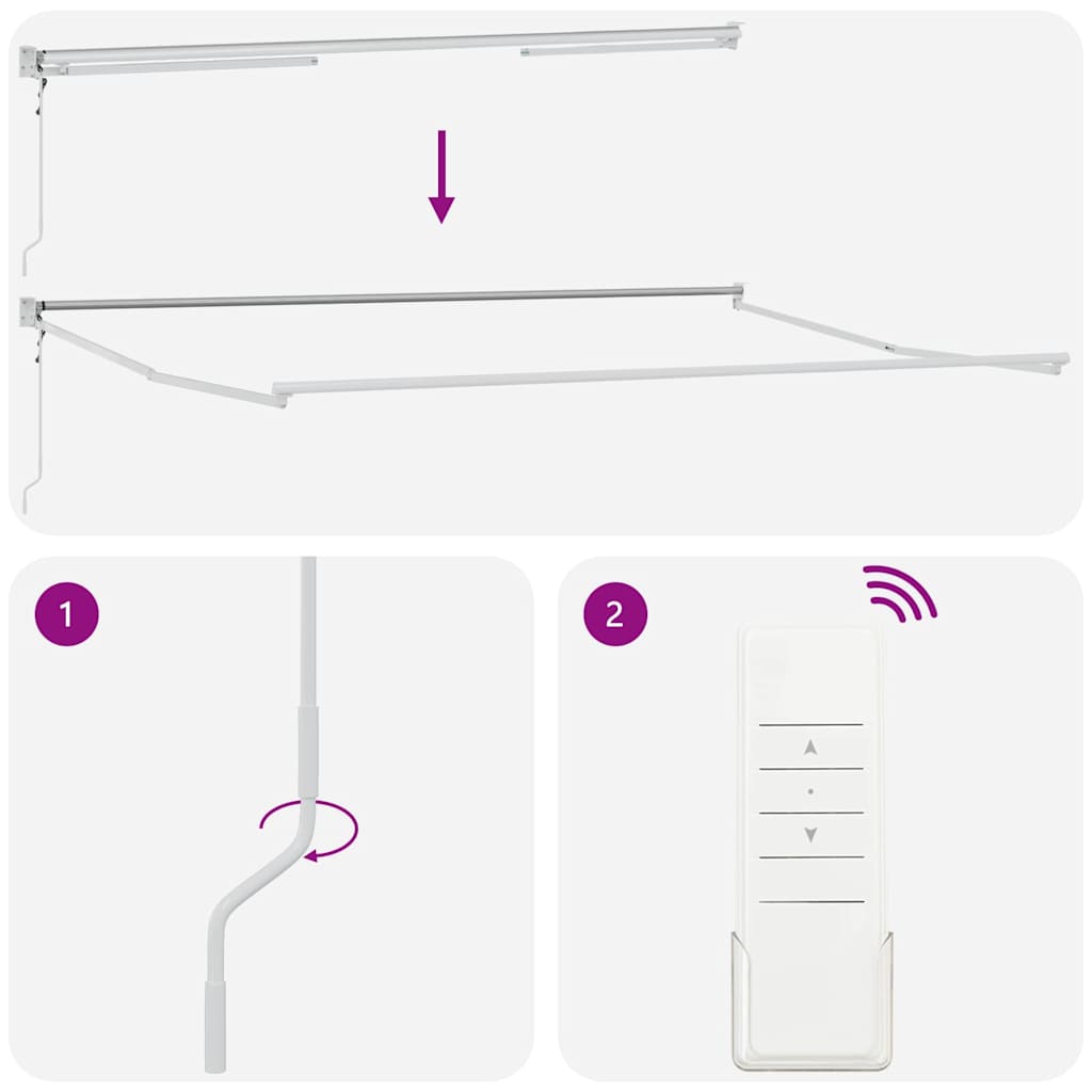 Nadstrešnica Bijela 450 x 300 x 165 cm Poliester i metal