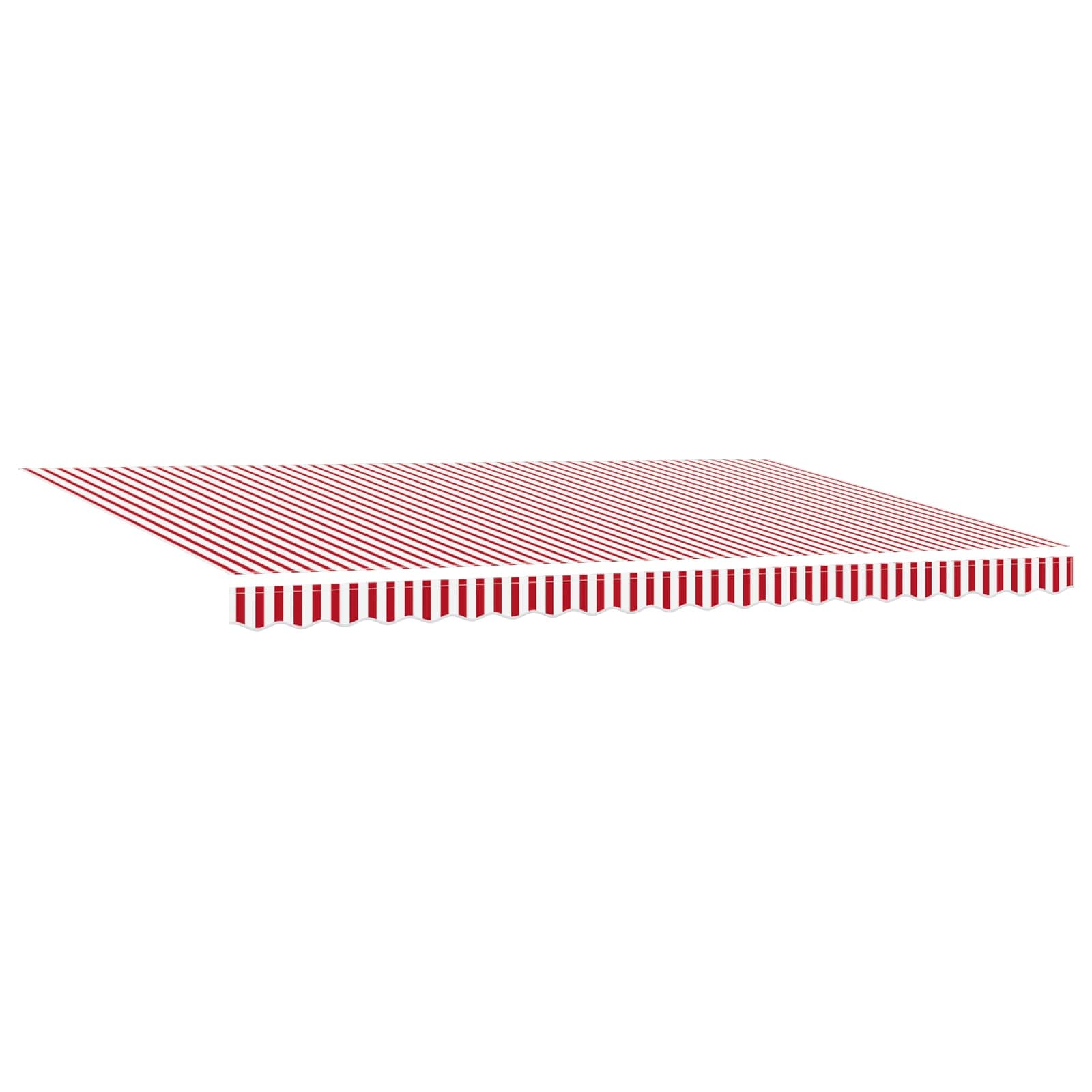 Povlačivi tende Crvena i bijela 500 × 300 cm Platno i Aluminij