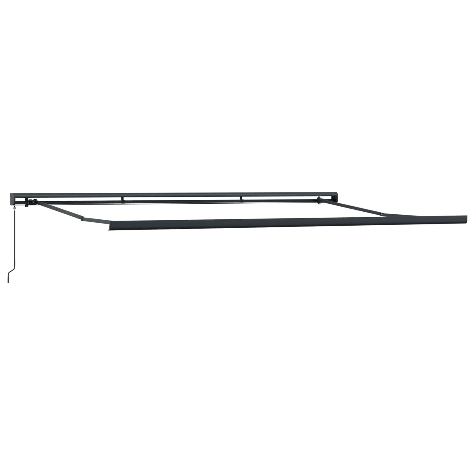 Povlačivi tende Crvena i bijela 500 × 300 cm Platno i Aluminij