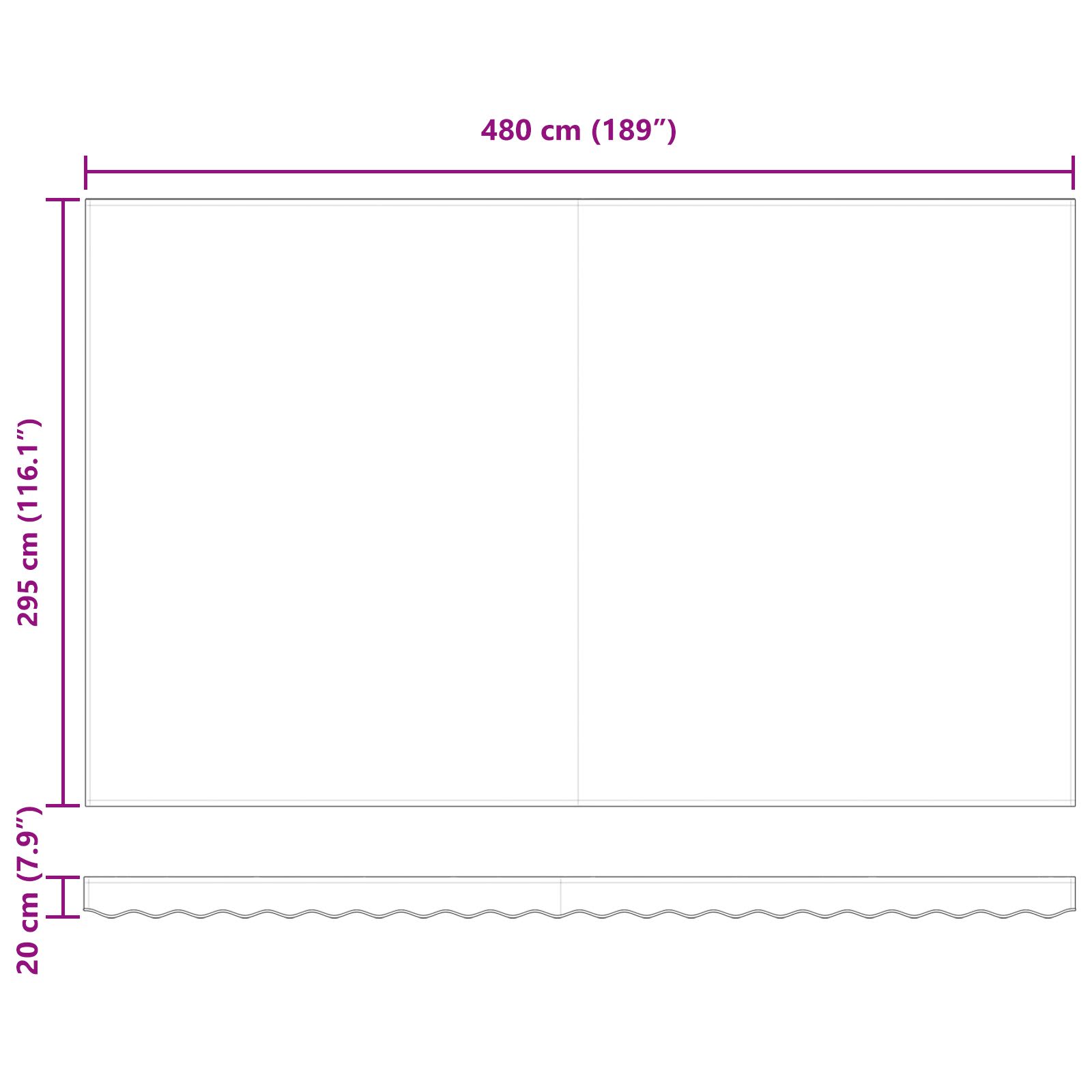 Okvir tende Zelena i žuta 500 × 300 cm Poliester s PU premazom
