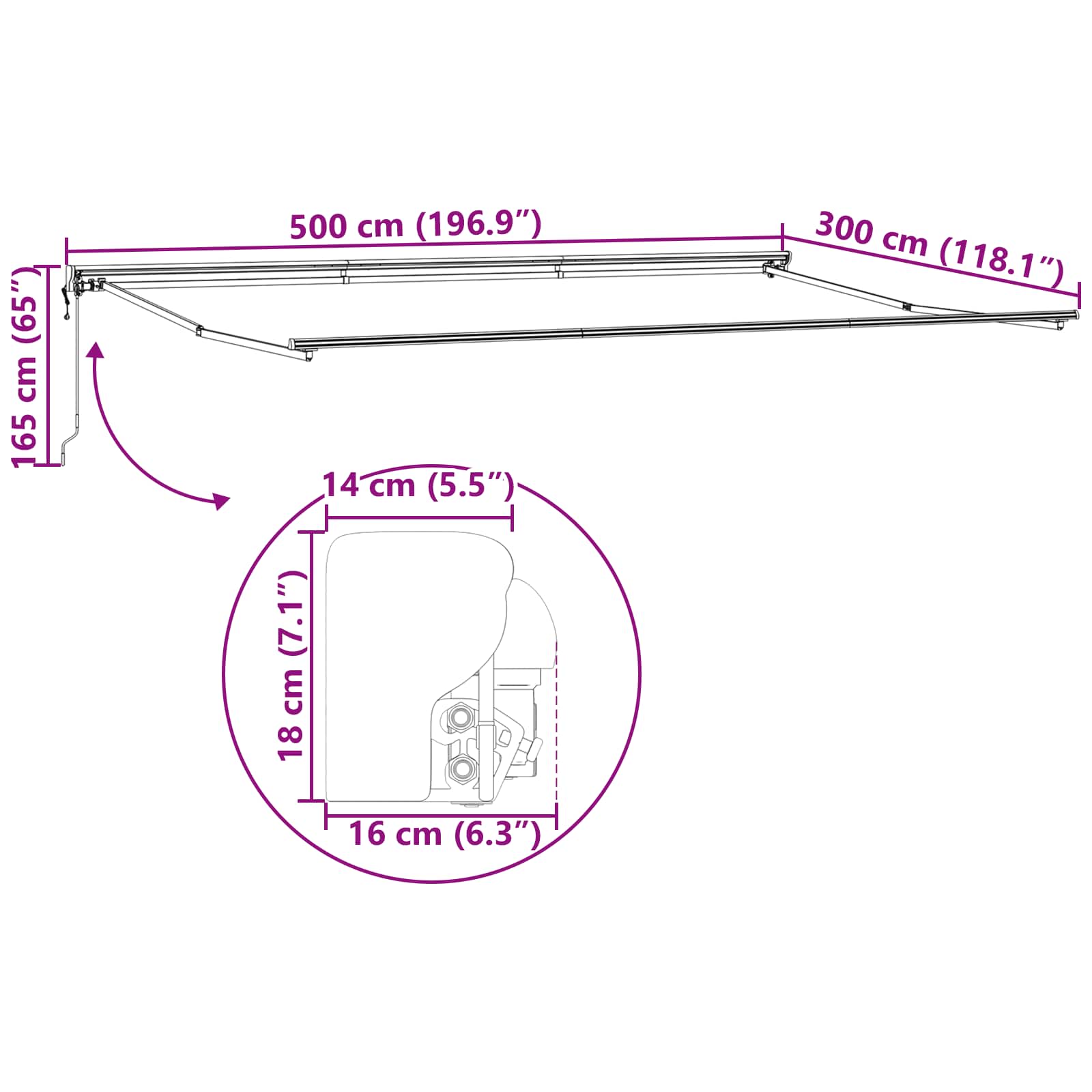 Okvir tende Zelena i žuta 500 × 300 cm Poliester s PU premazom